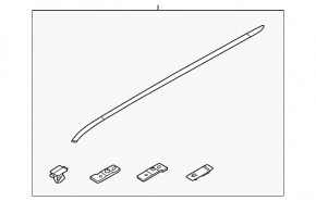 Roof trim right Kia Soul 14-19