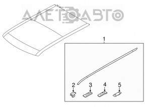 Roof trim right Kia Soul 14-19