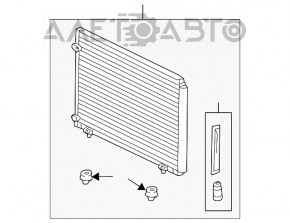 Air conditioner radiator condenser Toyota Sienna 11-16 3.5 TYC