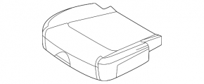 Rear seat cushion trim, 2nd row, right, Kia Sorento 21-24 HEV, PHEV, perforated, gray leather