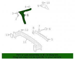 Rear bumper mount, right wing, Mercedes A-class V177 19-22