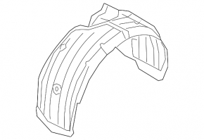 Front right mudguard liner for Mazda 3 19-24 4D, plastic, with sound insulation