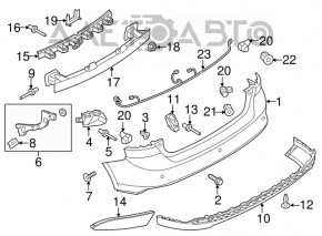 Reflector right Ford Focus mk3 15-18 rest 5d
