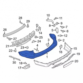 Bumper rear lower part Ford Explorer 16-17 structure