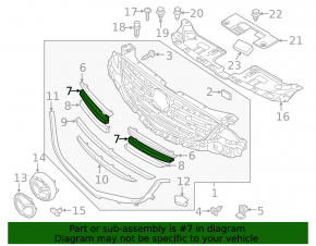 Upper right radiator grille molding Mazda CX-5 16-16 central