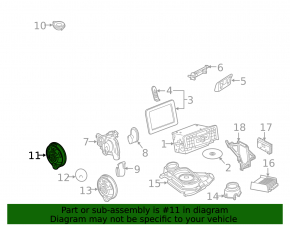 Mercedes CLA 14-19 rear right speaker dented