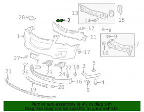 Hood seal on bumper right Chevrolet Equinox 10-17