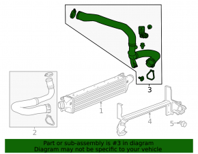 Intercooler Hose Left Buick Encore 13-19