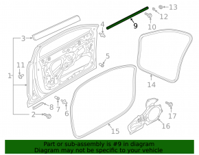 Strut reinforcement front left door Audi A6 C8 19-21