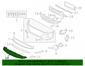 Front bumper protection for Audi E-Tron 19-23