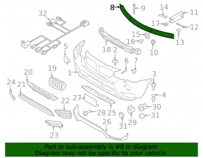 BMW X3 F25 11-17 Front Bumper Reinforcement