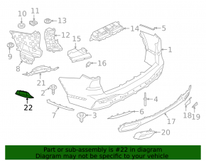 Bracket for the blind spot sensor BSM rear right BMW X7 G07 19-22 M-Sport
