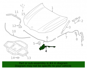 Hood lock right BMW X3 G01 18-21