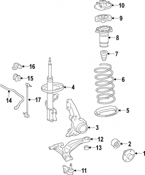 Lower control arm front right Acura ILX 13-15 prerest