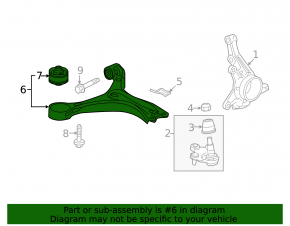 Lower control arm front right Acura ILX 13-15 prerest