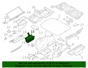 Trunk tray right BMW 5 F10 11-16 type 1