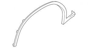 Front right fender arch trim for BMW X4 G02 19-25 M pack