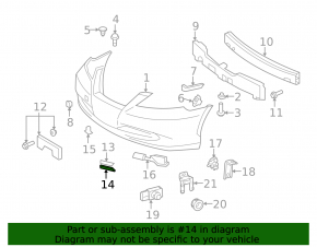 Front bumper trim left Lexus ES350 07-09 lower