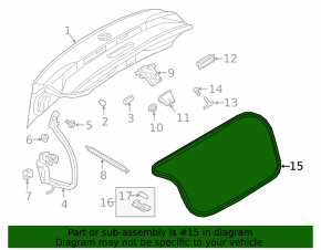 VW Jetta 19-24 trunk lid seal