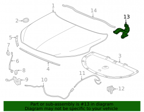 Right hood hinge for Honda HR-V 23-26