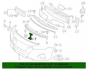 Front Bumper Bracket Central Nissan Maxima A36 16-23