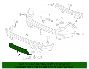 Rear bumper lip trim for Honda Passport 19-21
