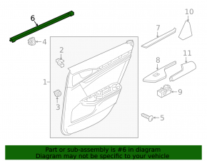 Glass seal rear right inner Honda Insight 19-22