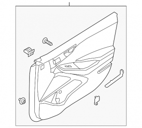 Door trim card front right Hyundai Ioniq 20-22 black