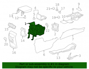 Console central armrest Honda CRV 20-22