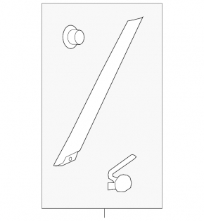 Windshield pillar trim left Kia Soul 14-19