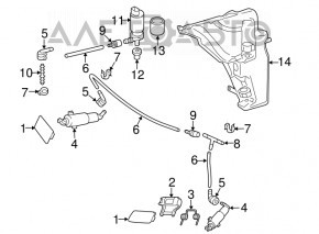 Headlight washer motor Audi A4 B8 13-16