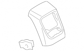 Audi A3 8V 15-20 rear center console trim, black
