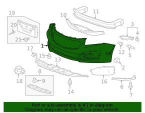 Front Bumper Naked Chevrolet Cruze 15 Rest RS