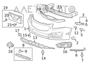 Front Bumper Naked Chevrolet Cruze 15 Rest RS