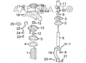 Front left spring Porsche Macan 15-18 stiffness silver, dark red