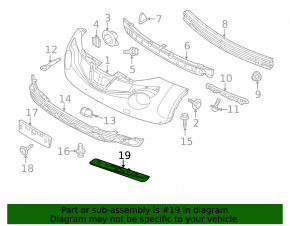 Left front bumper mudguard for Nissan Juke 11-17 S, SL, SV
