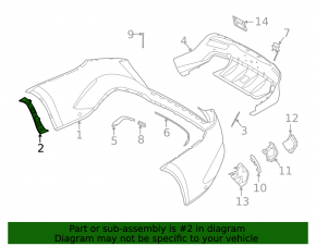Right rear bumper bracket for Mercedes GLE 53/63 21-26 front, AMG pack