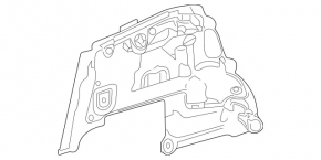 Left windshield wiper blade tray for Mercedes W213 E 300 17-23