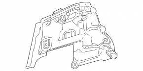 Left windshield wiper blade tray for Mercedes W213 E 300 17-23