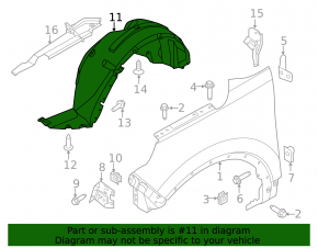 Front right mudguard Ford Explorer 11-15 prerest