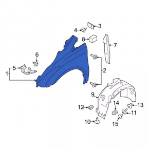 Front left wing Ford Transit Connect MK2 13-