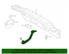 Trunk lid hinge trim right Mazda 6 13-21 black