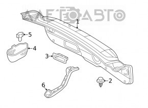 Trunk lid hinge trim right Mazda 6 13-21 black