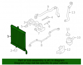 Land Rover Range Rover 13-21 3.0, 5.0 water cooling radiator
