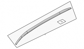 Right longitudinal roof rail for Mazda CX-50 23-25 chrome