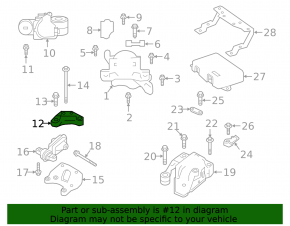 Rear Engine Mount Infiniti QX50 19-20
