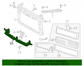 Front bumper central mount for VW Jetta 25-26
