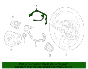 Steering wheel wiring Polestar 2 21- without heating
