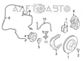 Rear left hub cap BMW X5 F15 14-18