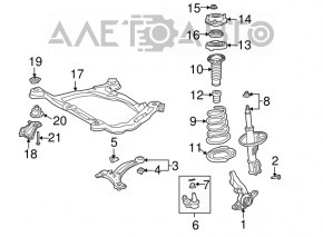 Front right shock absorber for Toyota Sienna 2010-2011